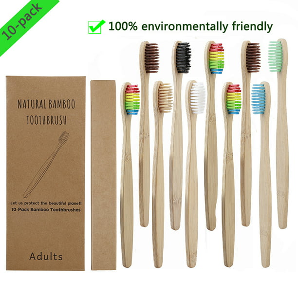 Natural Bamboo Toothbrush Eco Dental Oral Care Brush Soft Bristle Bamboo Handle 